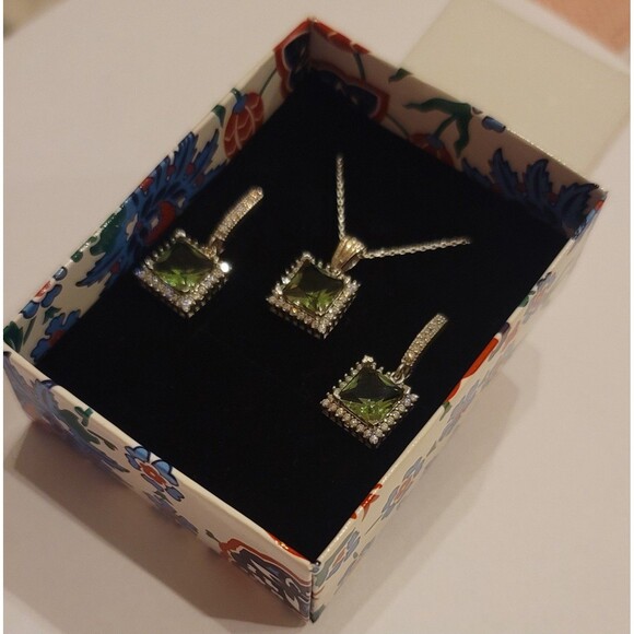 925 Sterling Silver Turkish Zultanite Wedding Jewelry Set  for Women,NEW, - Picture 5 of 10